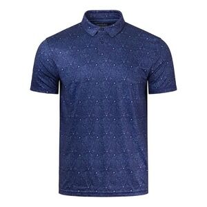 NWT Amble Mens XL Viewpoint Print Wildflower Polo Collared Golf Shirt